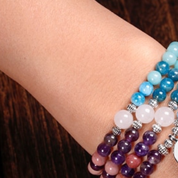 HEALING RECOVERY Angel wings gemstone mala - Picture 11 of 12